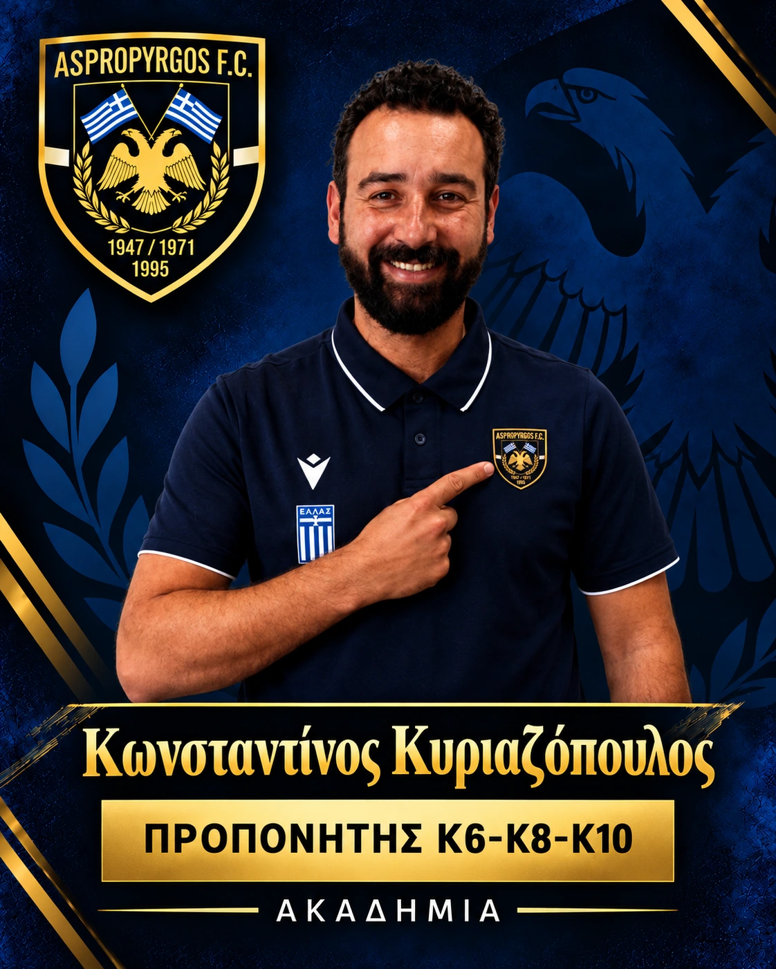 Κωνσταντίνος Κυριαζόπουλος — ΠΡΟΠΟΝΗΤΗΣ Κ6 – Κ8 – Κ10